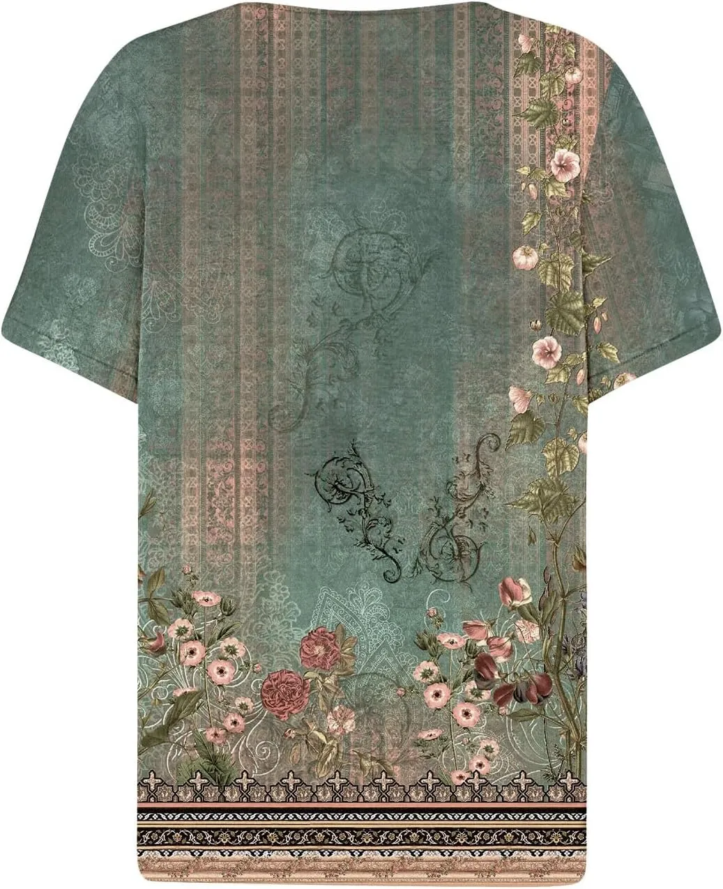 LRMQS Summer Tops for Women 2025 Vacation Trendy Short Sleeve V Neck T Shirts Casual Loose Fit Tunic Spring Boho Clothes Tees