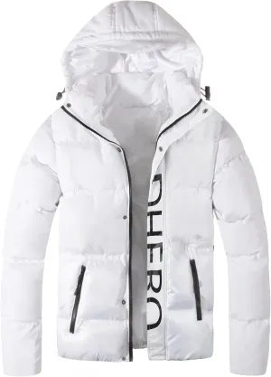 MADHERO Men's Puffer Jacket Water-Resistant Insulated Down Alternative Outerwear Coats