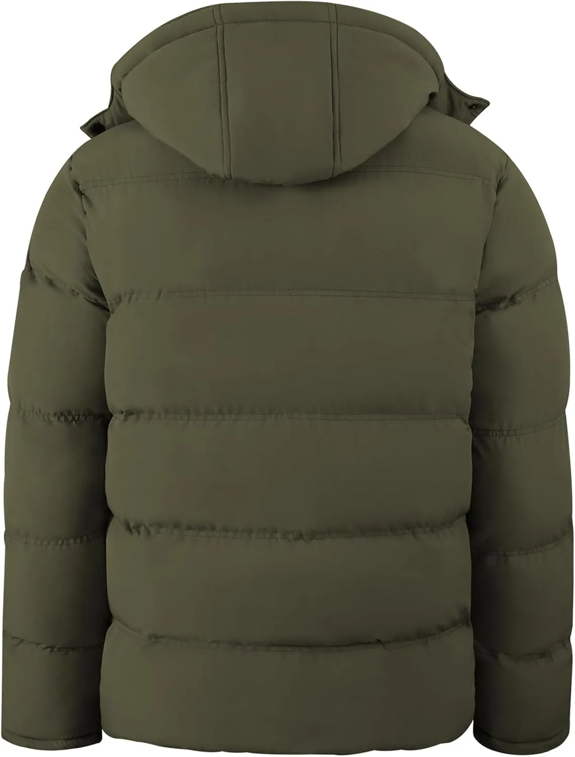 MADHERO Men's Puffer Jacket Water-Resistant Insulated Down Alternative Outerwear Coats