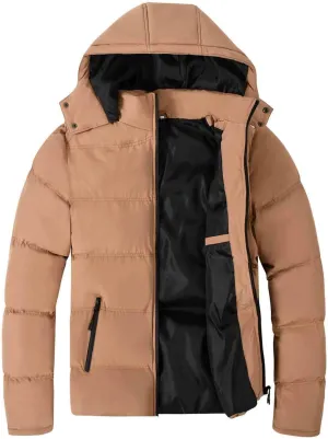 MADHERO Men's Puffer Jacket Water-Resistant Insulated Down Alternative Outerwear Coats