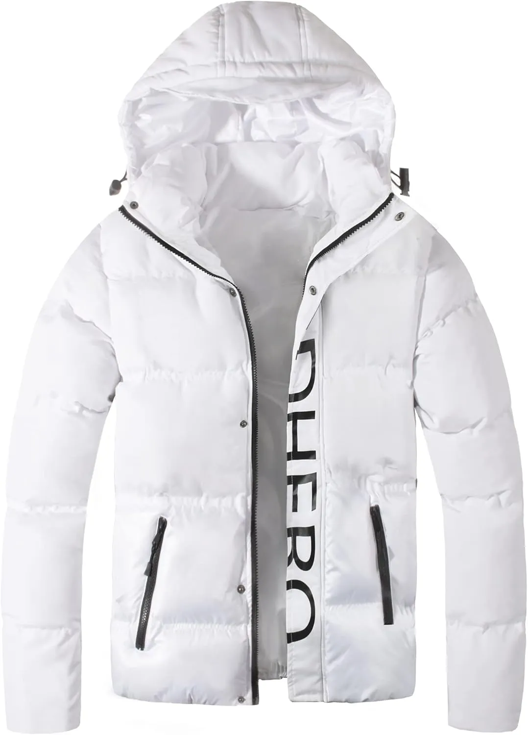 MADHERO Men's Puffer Jacket Water-Resistant Insulated Down Alternative Outerwear Coats