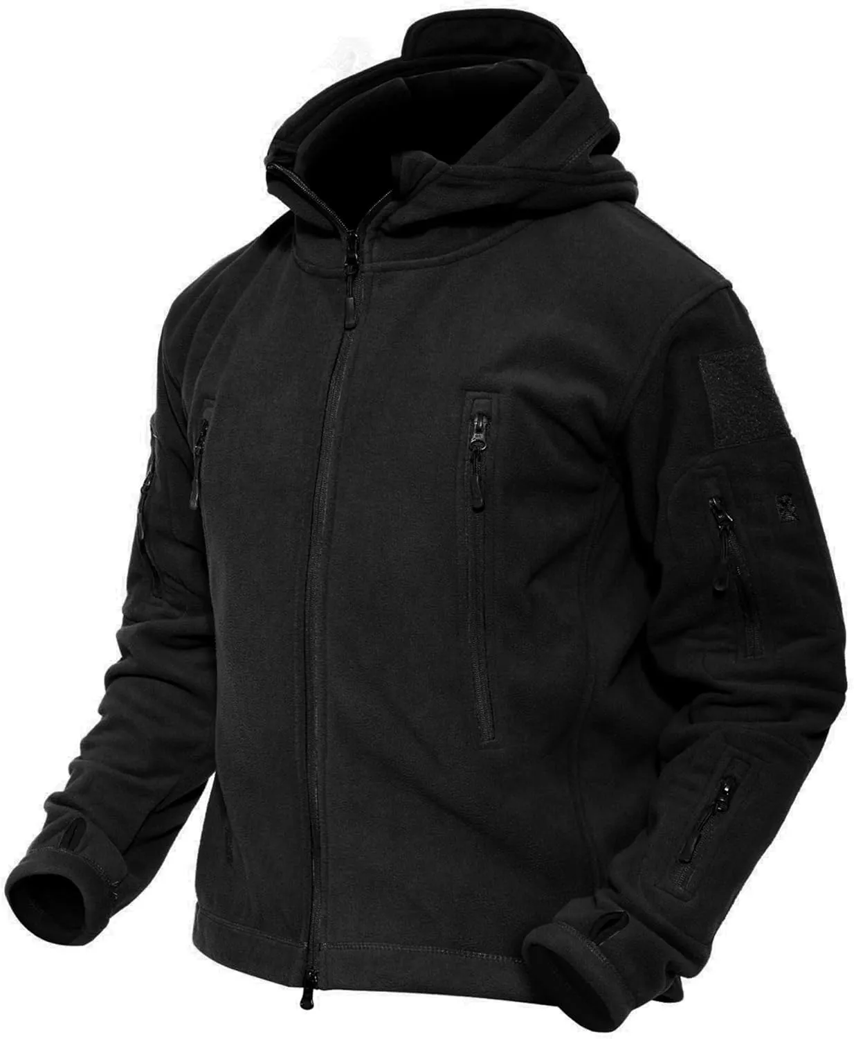 MAGCOMSEN Men's Military Tactical Jacket Warm Fleece Hoodies Sport Outdoor Winter Coats Windbreaker