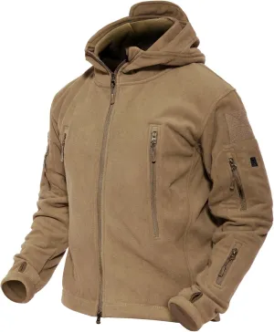 MAGCOMSEN Men's Military Tactical Jacket Warm Fleece Hoodies Sport Outdoor Winter Coats Windbreaker