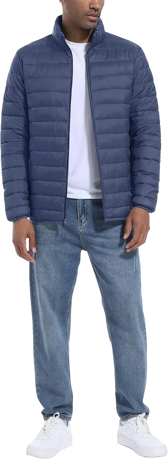 MAGCOMSEN Men's Puffer Jacket Lightweight Warm Winter Coats Water Repellent Windproof Insulated Jacket
