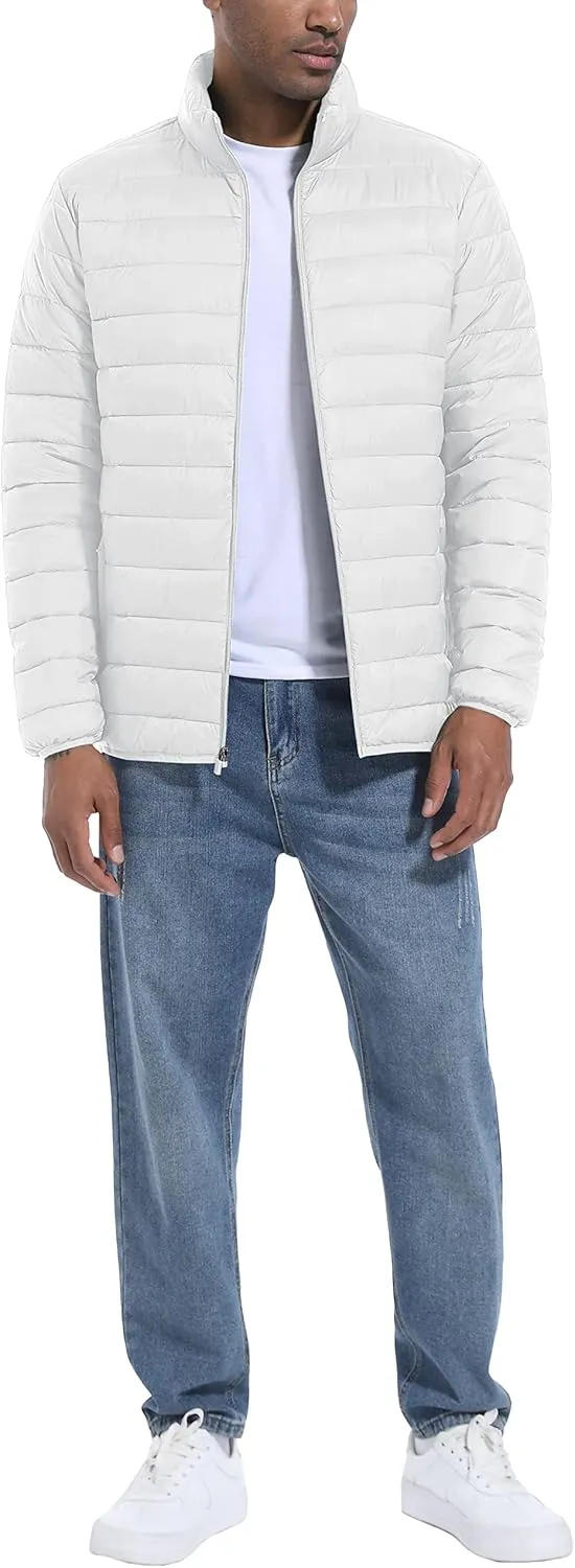 MAGCOMSEN Men's Puffer Jacket Lightweight Warm Winter Coats Water Repellent Windproof Insulated Jacket