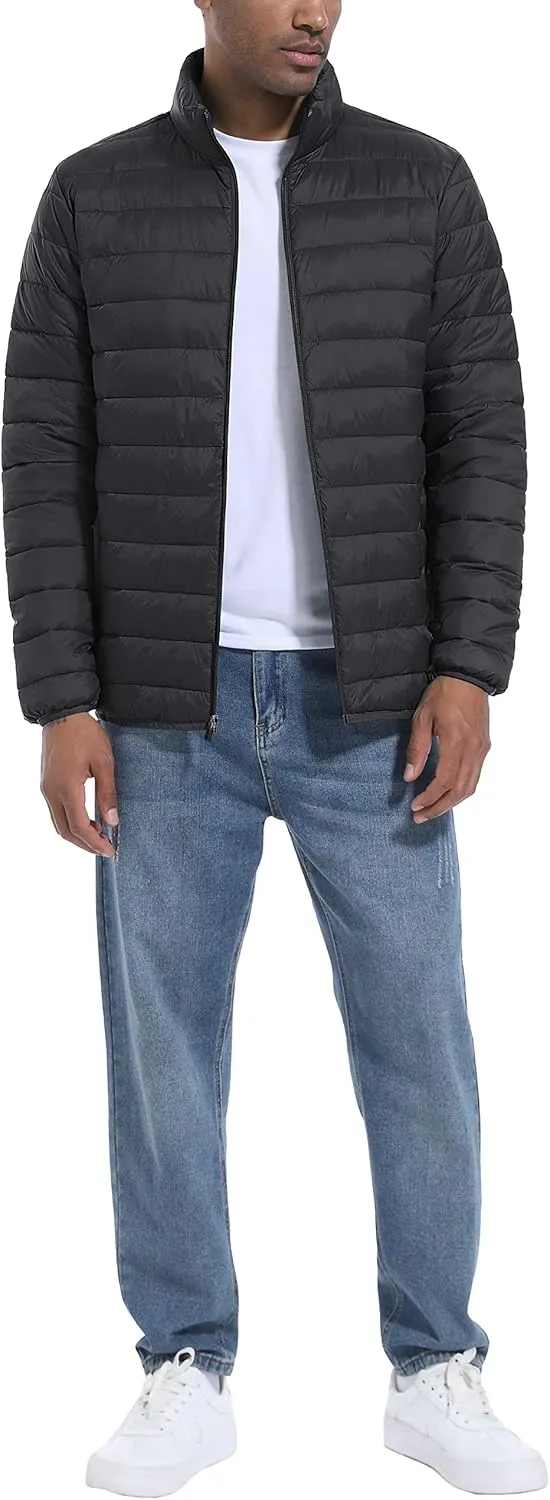 MAGCOMSEN Men's Puffer Jacket Lightweight Warm Winter Coats Water Repellent Windproof Insulated Jacket