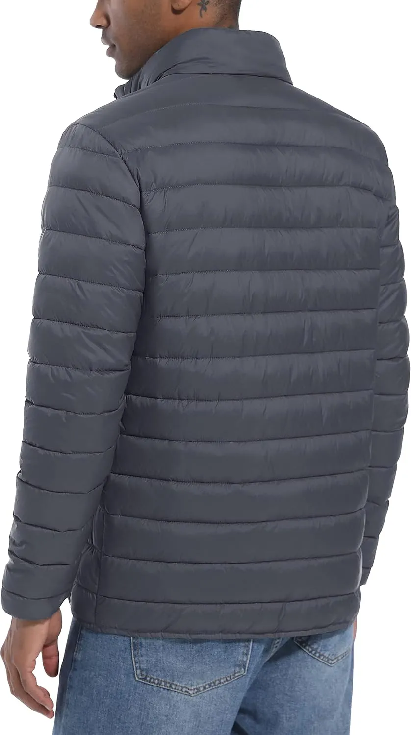 MAGCOMSEN Men's Puffer Jacket Lightweight Warm Winter Coats Water Repellent Windproof Insulated Jacket