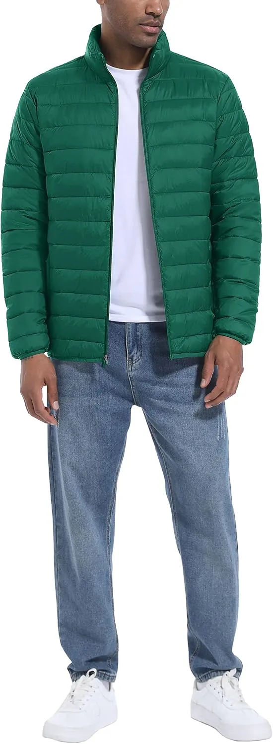 MAGCOMSEN Men's Puffer Jacket Lightweight Warm Winter Coats Water Repellent Windproof Insulated Jacket