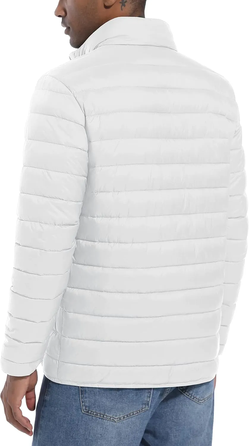 MAGCOMSEN Men's Puffer Jacket Lightweight Warm Winter Coats Water Repellent Windproof Insulated Jacket