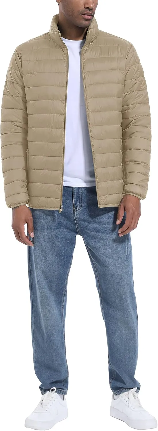 MAGCOMSEN Men's Puffer Jacket Lightweight Warm Winter Coats Water Repellent Windproof Insulated Jacket