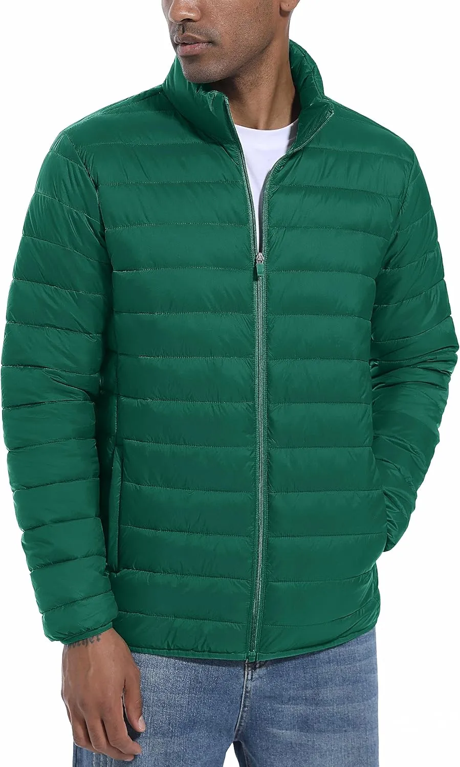 MAGCOMSEN Men's Puffer Jacket Lightweight Warm Winter Coats Water Repellent Windproof Insulated Jacket