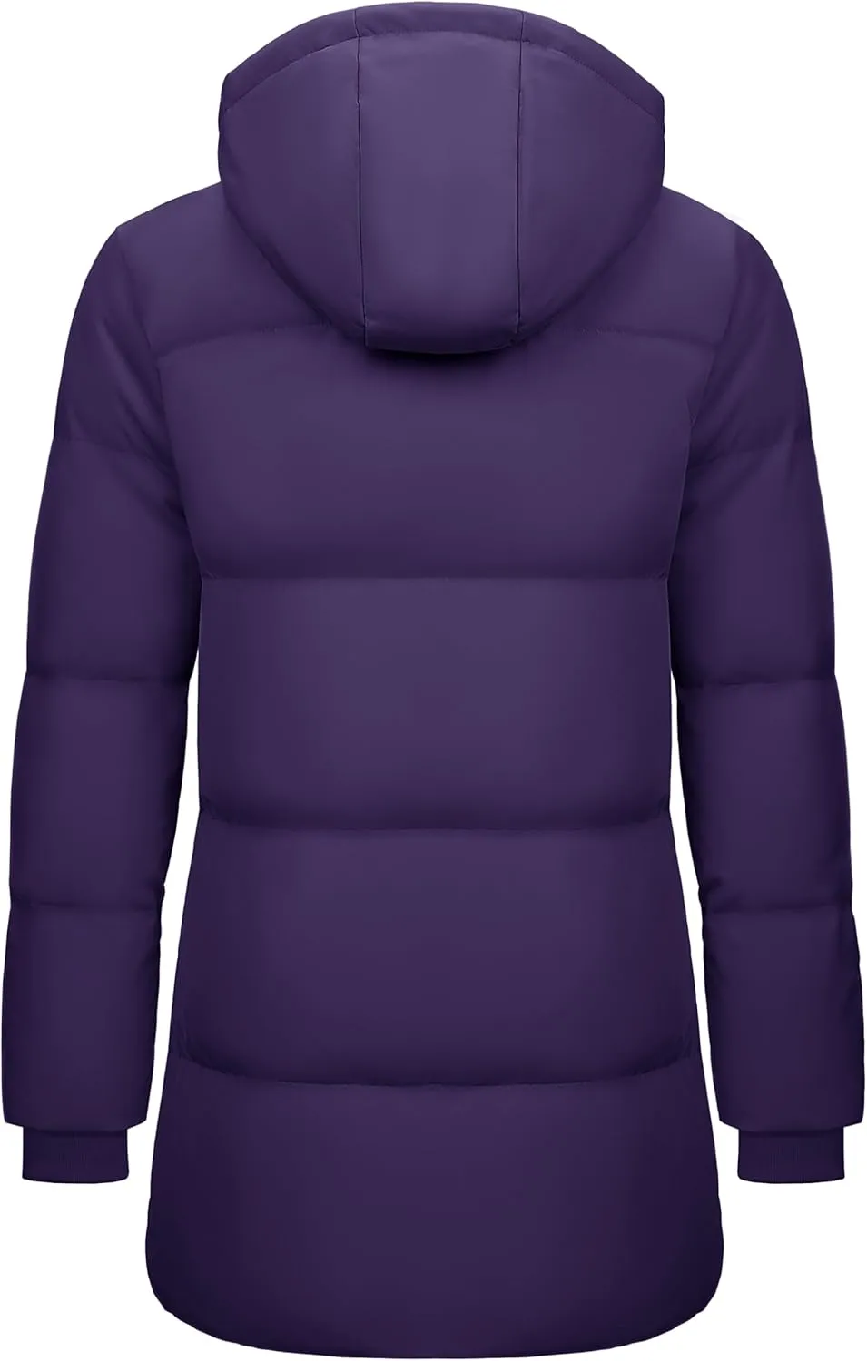 MAGCOMSEN Women's Winter Down Puffer Coats with Hood Long Water-Resistant Padded Warm Jackets Fashion Outerwear