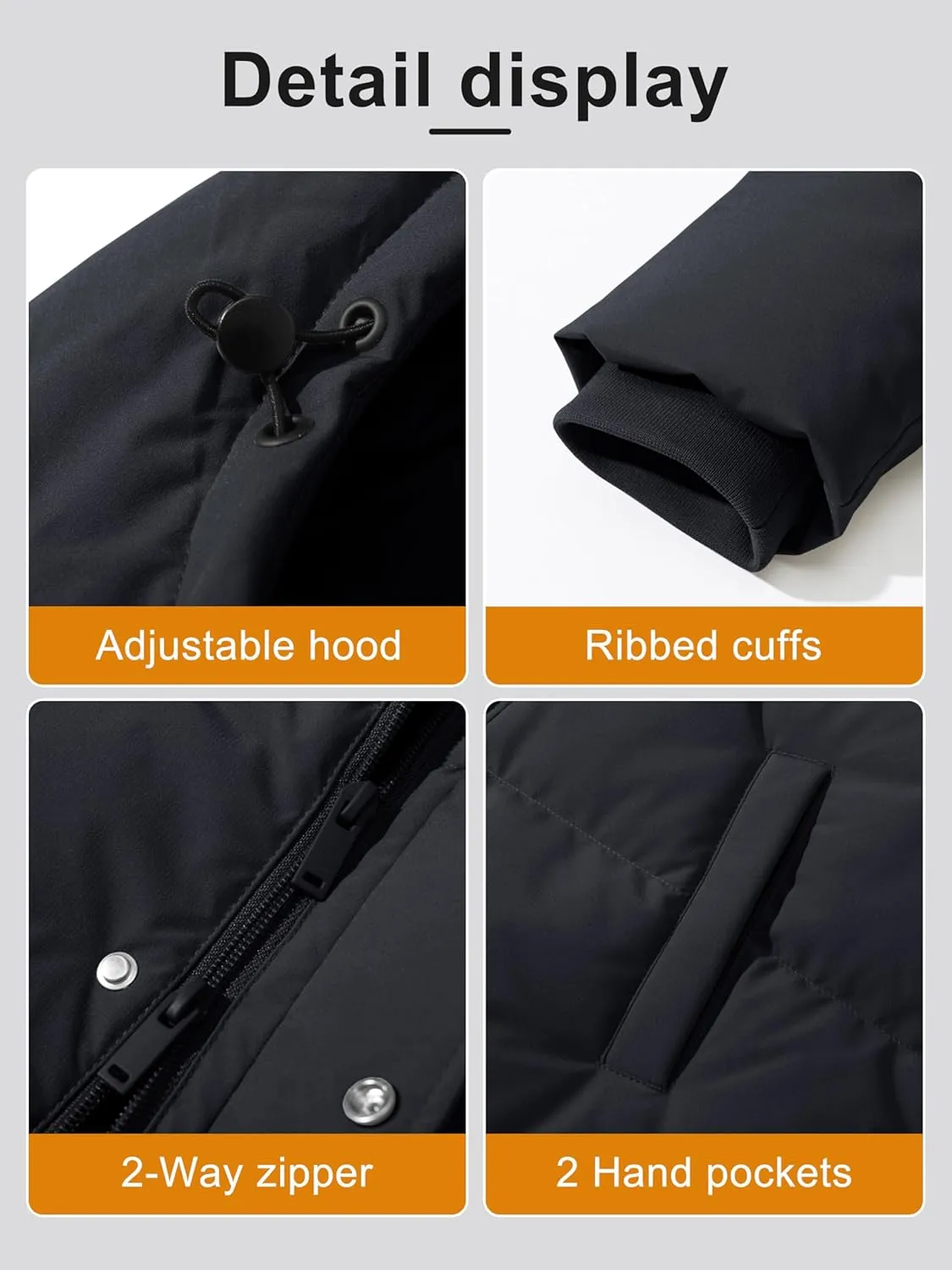 MAGCOMSEN Women's Winter Down Puffer Coats with Hood Long Water-Resistant Padded Warm Jackets Fashion Outerwear