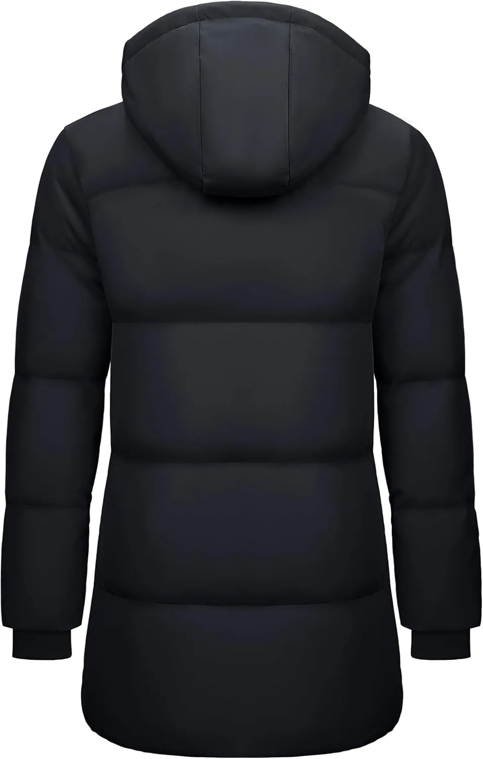 MAGCOMSEN Women's Winter Down Puffer Coats with Hood Long Water-Resistant Padded Warm Jackets Fashion Outerwear