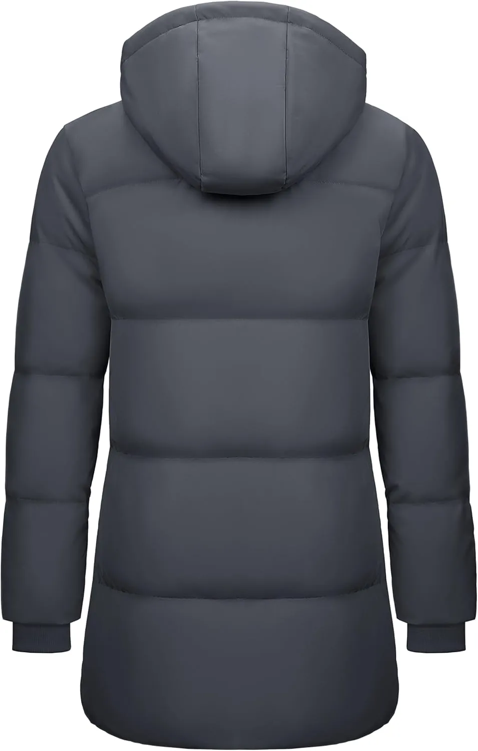 MAGCOMSEN Women's Winter Down Puffer Coats with Hood Long Water-Resistant Padded Warm Jackets Fashion Outerwear