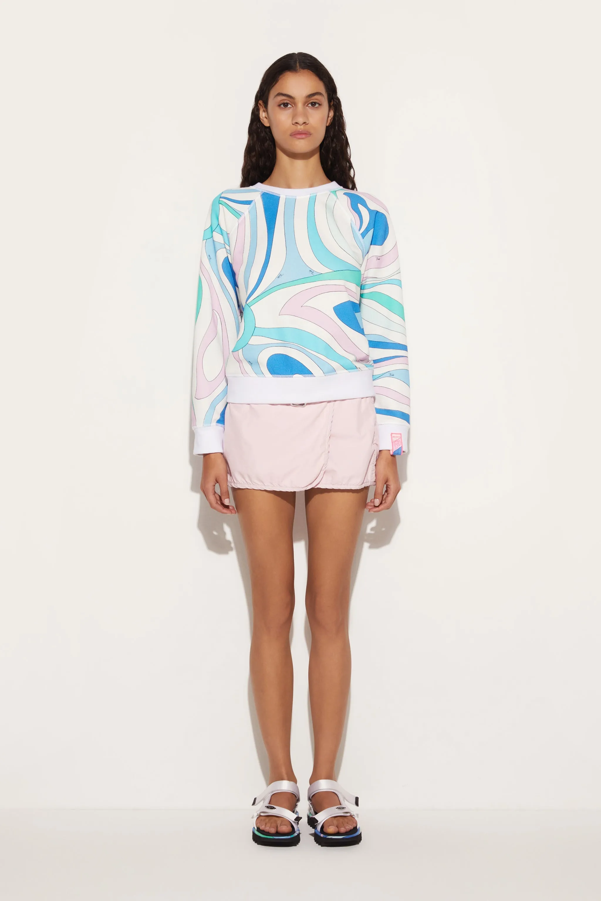 Marmo-Print Cotton Sweatshirt