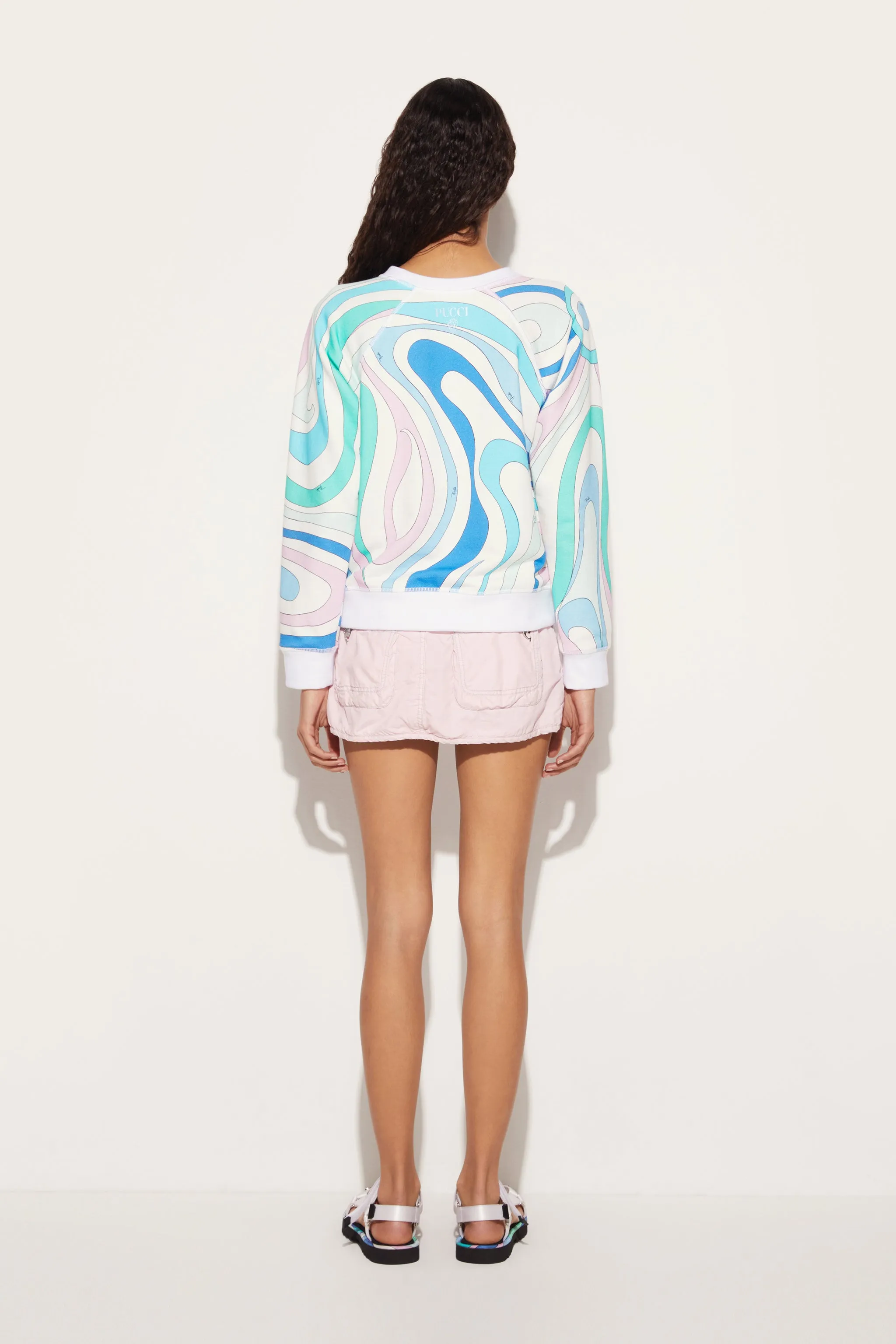 Marmo-Print Cotton Sweatshirt