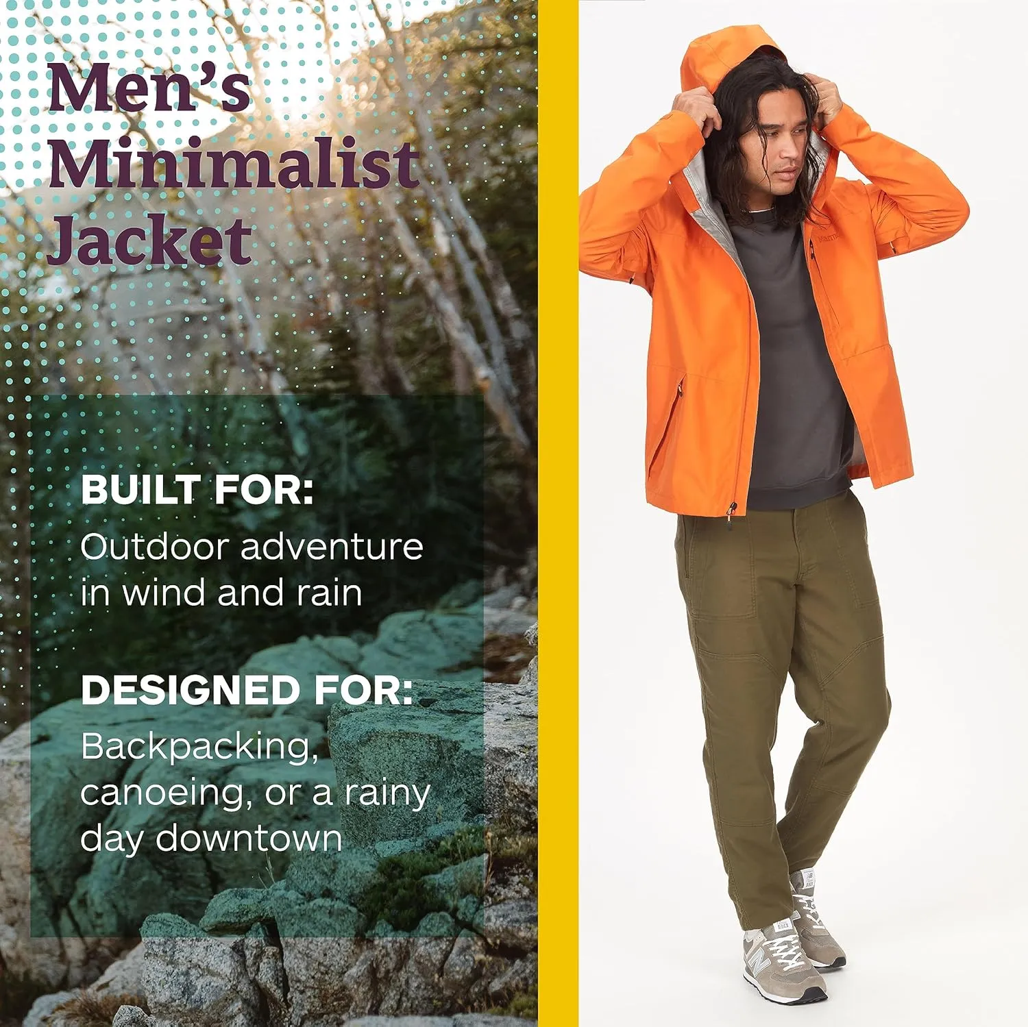 MARMOT Men's GORE-TEX Minimalist Rain Jacket - Packable, Breathable, Durable Wind & Water Protection