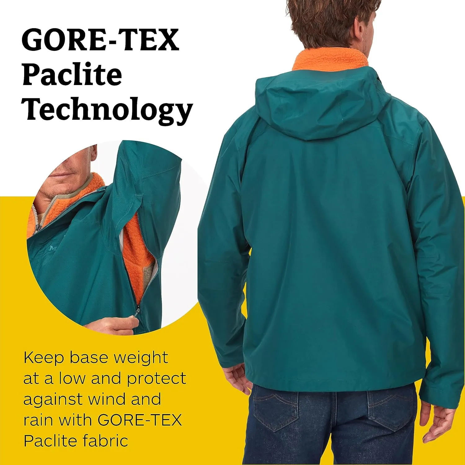 MARMOT Men's GORE-TEX Minimalist Rain Jacket - Packable, Breathable, Durable Wind & Water Protection