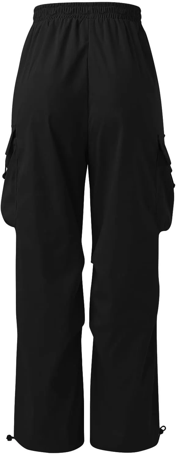 Men Cargo Pants Stretch Casual Joggers Elastic Waist Drawstring Combat Work Pants Multi Pockets