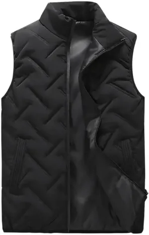 Men Vest Jackets Thick Vests Sleeveless Coats Warm Cotton-Padded Waistcoat