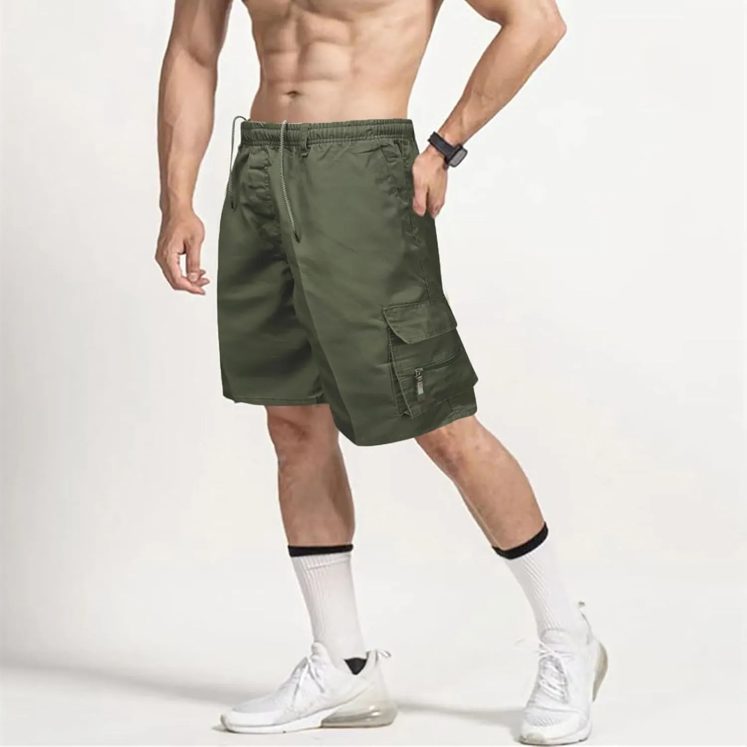 Men's Cargo Combat Work Pant Workwear Jogger Leisure Soft Sweatpants Loose Fit Open Hem Pant Long Pants