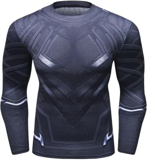 Men's Compression Quickly Dry Sports Shirts Athletic Long Sleeve Elastic Blouses Running Workout Tops