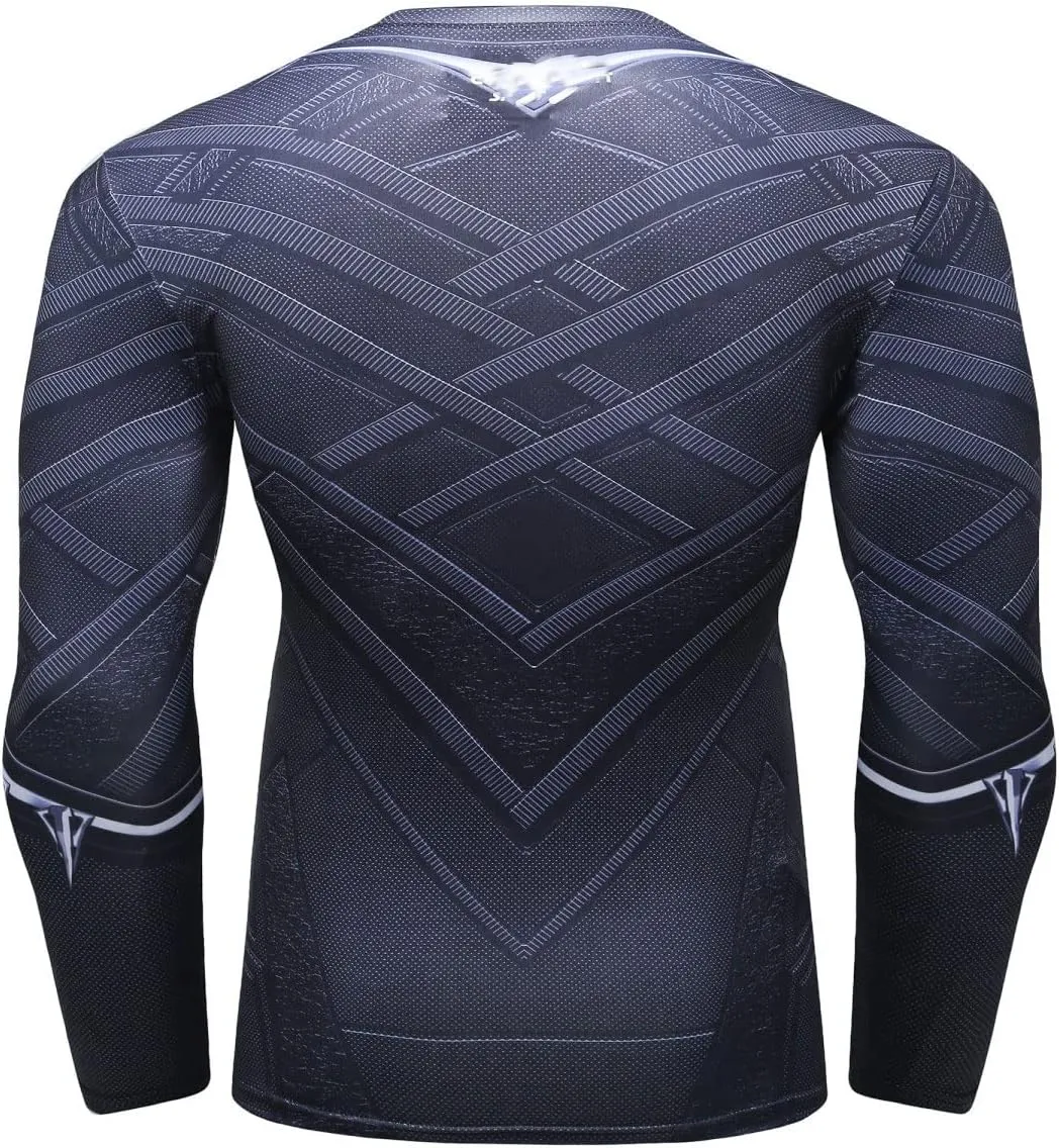 Men's Compression Quickly Dry Sports Shirts Athletic Long Sleeve Elastic Blouses Running Workout Tops