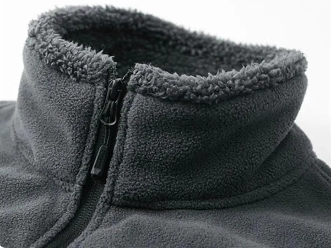 Men's Fleece Vest Outdoor Warm Sleeveless Jacket Fishing Vest Top Cotton-Padded Coats Waistcoats