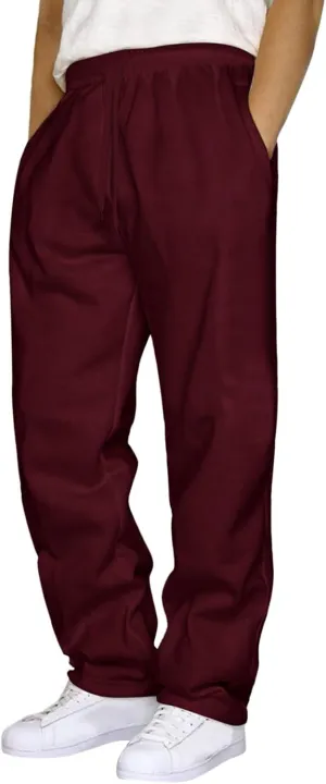 Mens Lightweight Jogging Pant Pockets Pull-On Work Joggers Loose Sports Casual Sweatpants Comfortable Pant