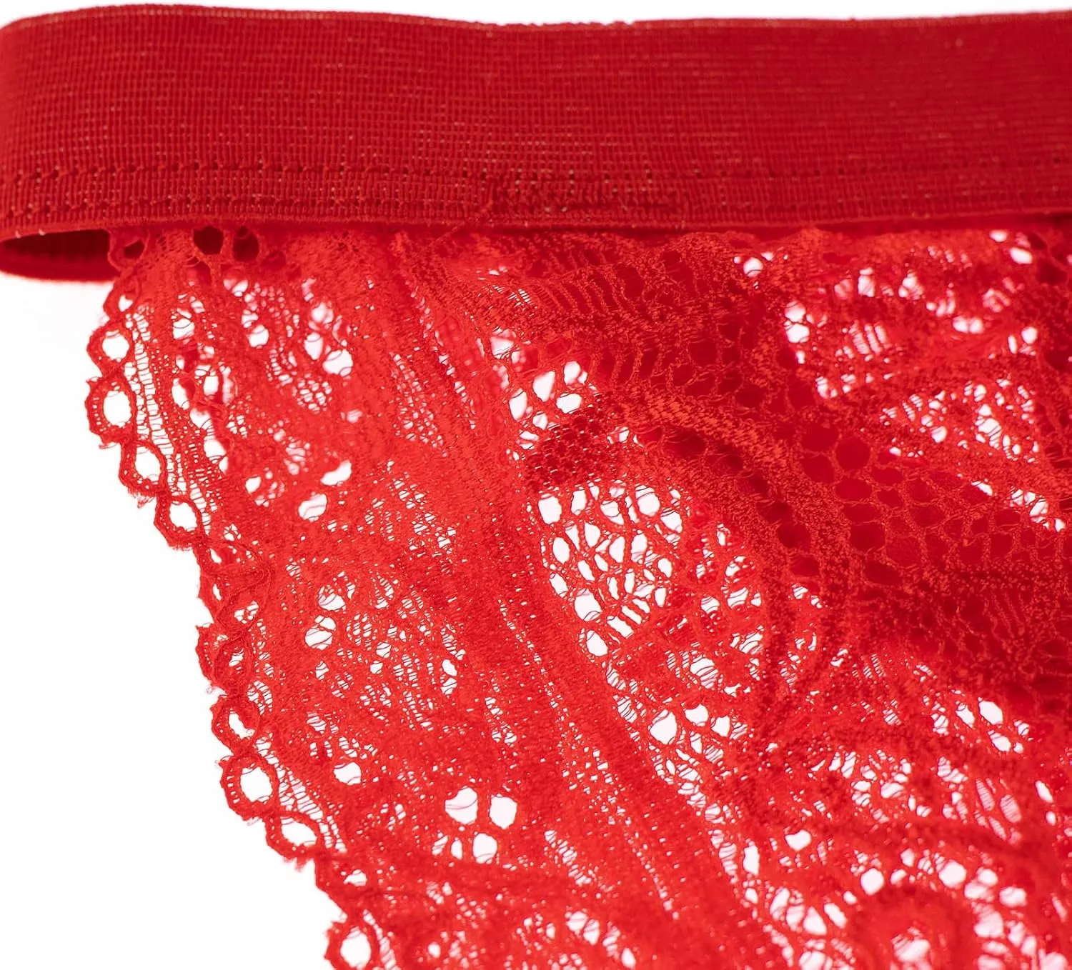 Men's Mesh Underwear Lace-Up Low Rise Sexy Briefs Stretchable Breathable Soft Boxers G-String Bikini