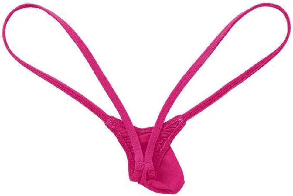 Men's Mesh Underwear Lace-Up Low Rise Sexy Briefs Stretchable Breathable Soft Boxers G-String Bikini