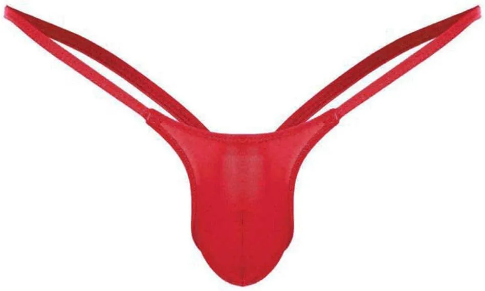 Men's Mesh Underwear Lace-Up Low Rise Sexy Briefs Stretchable Breathable Soft Boxers G-String Bikini