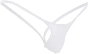 Men's Mesh Underwear Lace-Up Low Rise Sexy Briefs Stretchable Breathable Soft Boxers G-String Bikini