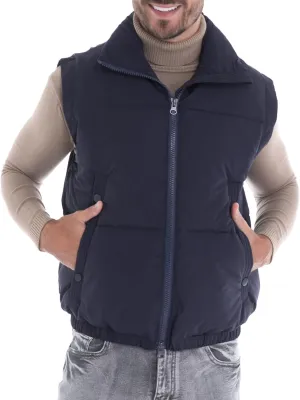 Men's Puffer Vest, Quilted Puffy Warm Outerwear Winter Causal Sleeveless Jacket