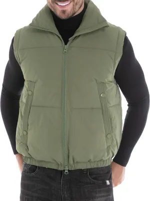 Men's Puffer Vest, Quilted Puffy Warm Outerwear Winter Causal Sleeveless Jacket