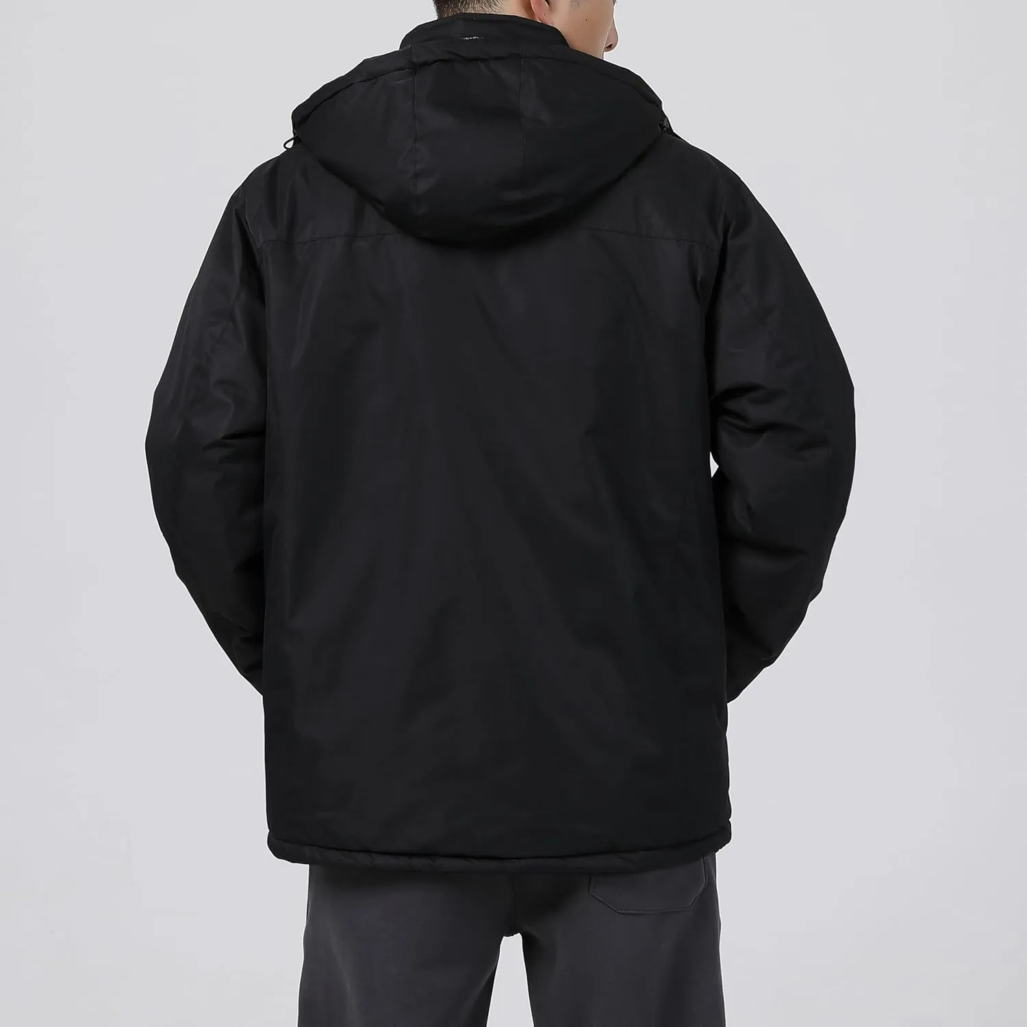 Men's Waterproof Ski Jacket - Snowboard Coats with Fleece Lining, Warm Parka with Hood for Ultimate Snow Protection