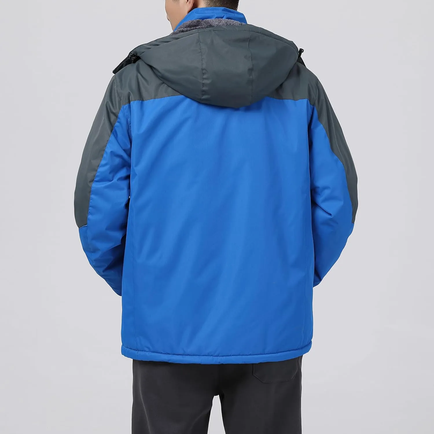 Men's Waterproof Ski Jacket - Snowboard Coats with Fleece Lining, Warm Parka with Hood for Ultimate Snow Protection