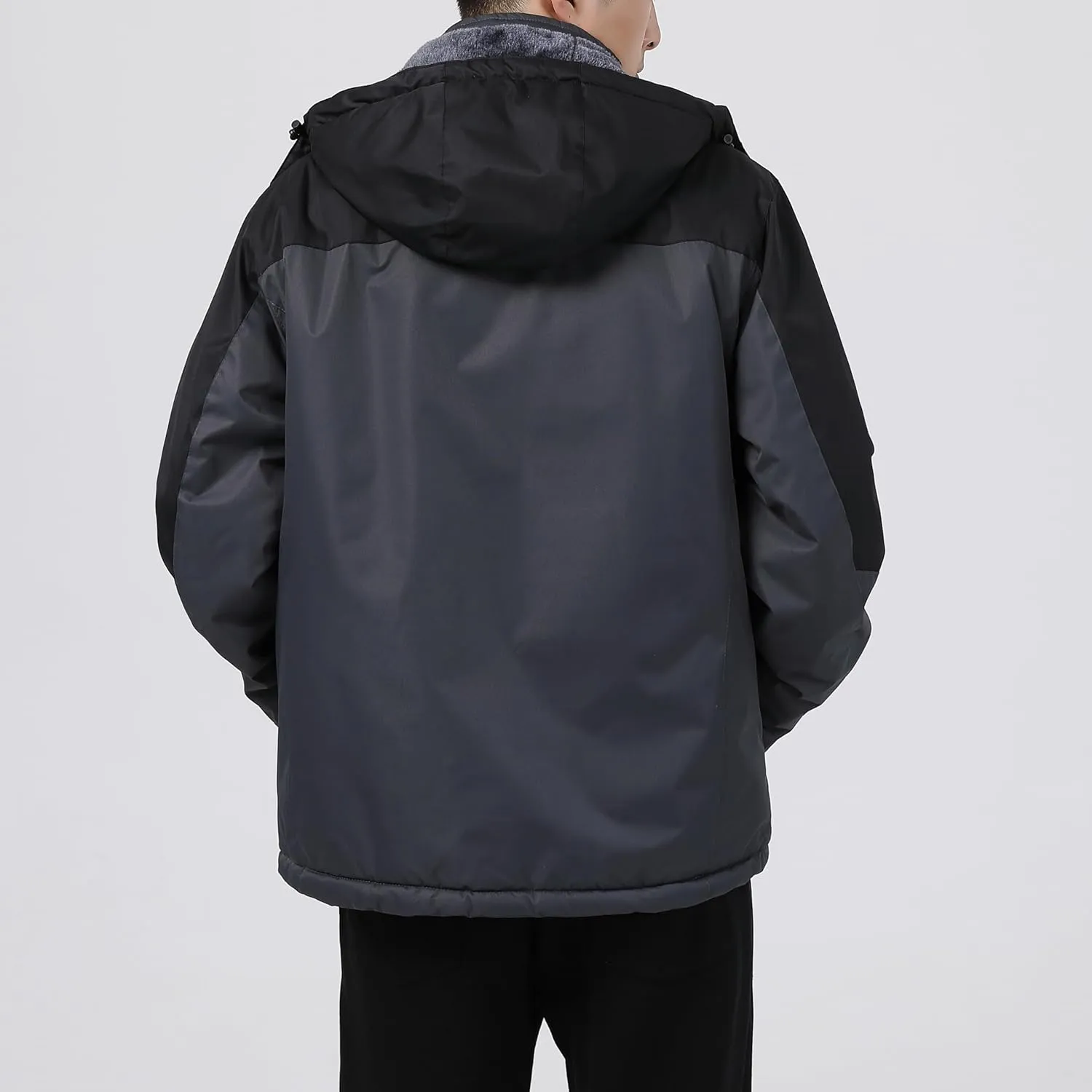 Men's Waterproof Ski Jacket - Snowboard Coats with Fleece Lining, Warm Parka with Hood for Ultimate Snow Protection