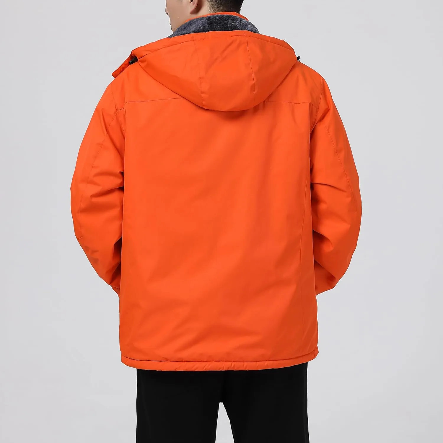 Men's Waterproof Ski Jacket - Snowboard Coats with Fleece Lining, Warm Parka with Hood for Ultimate Snow Protection