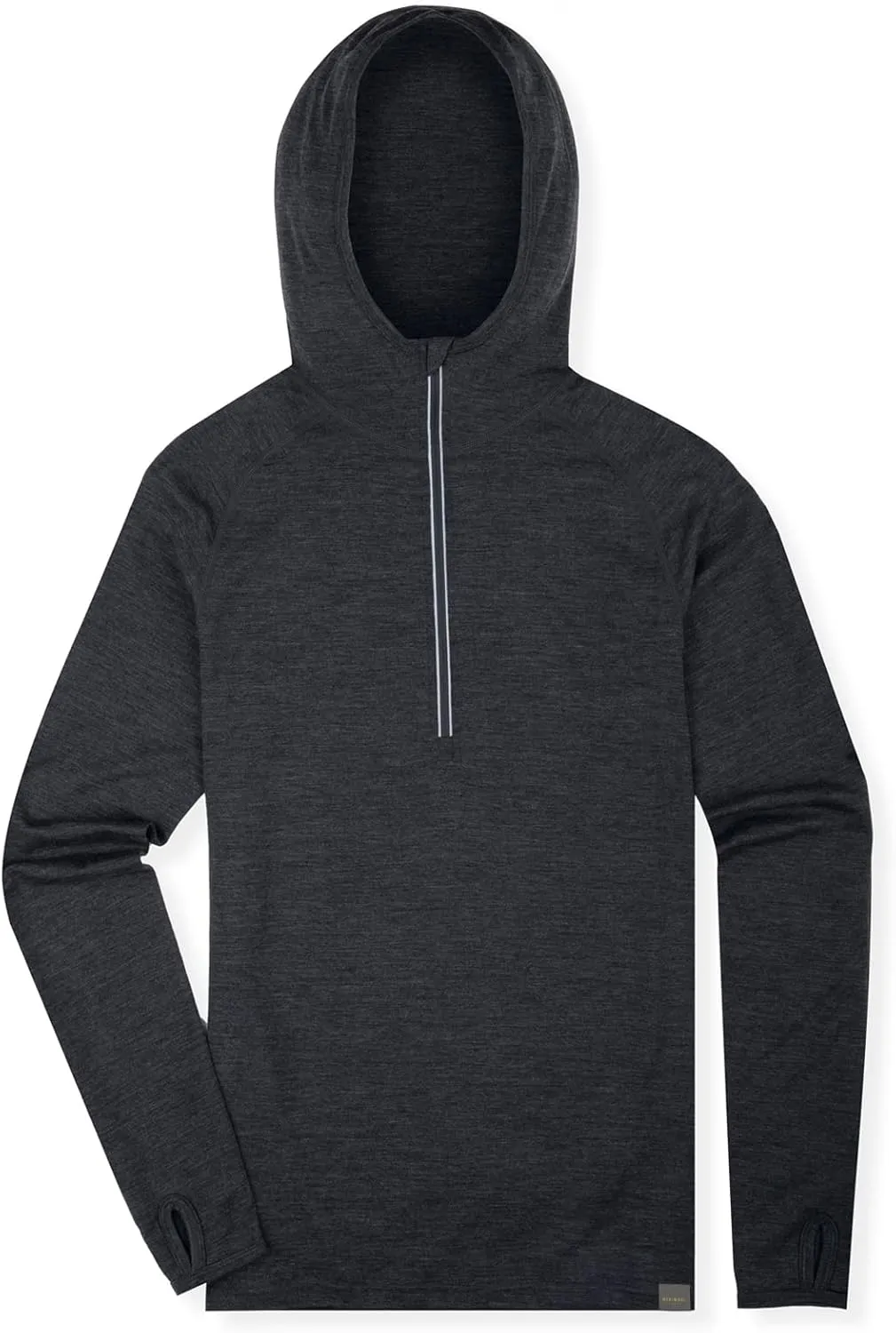 MERIWOOL Mens Base Layer Hoodie Lightweight Merino Wool Long Sleeve Thermal
