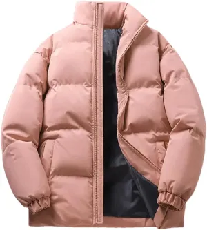 Niiyyjj Winter Men Warm Thick Cotton Padded Jacket Standing Collar Casual Coats Loose Down Overcoat