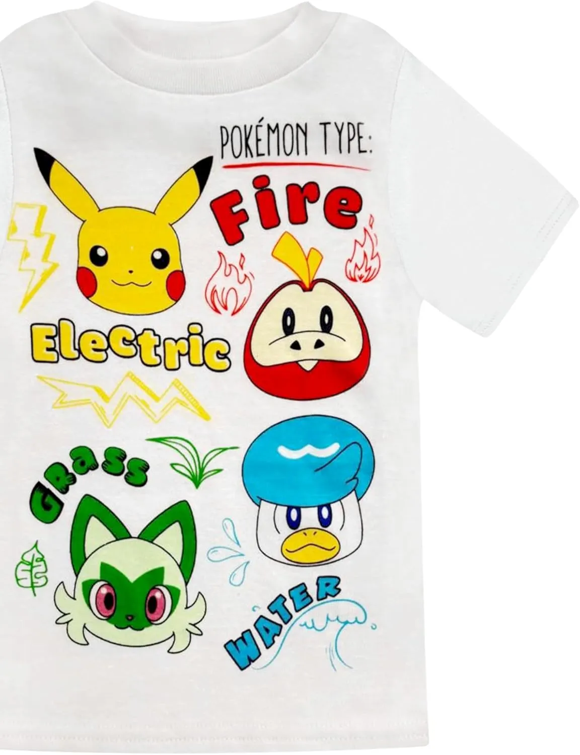 Pokmon Boys Pajama Set - 4 Piece Short Sleeve & Shorts Pajama Set - 100% Cotton PJs, Snug-Fit Kids Summer Pajamas