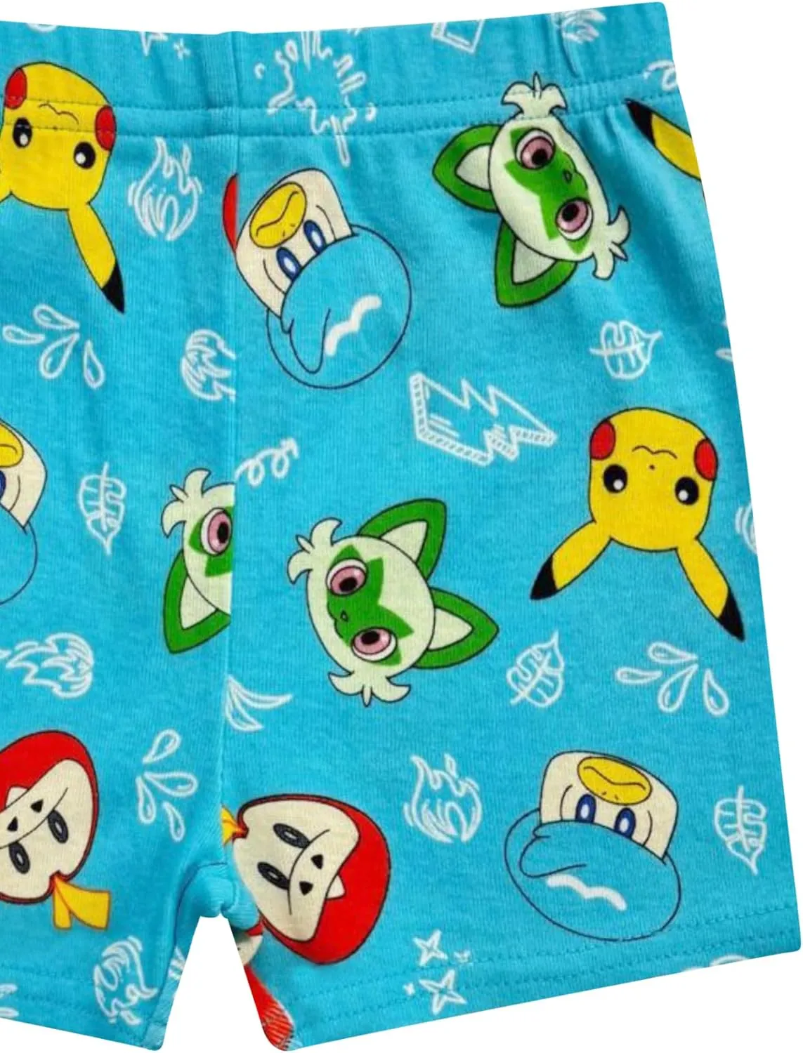 Pokmon Boys Pajama Set - 4 Piece Short Sleeve & Shorts Pajama Set - 100% Cotton PJs, Snug-Fit Kids Summer Pajamas