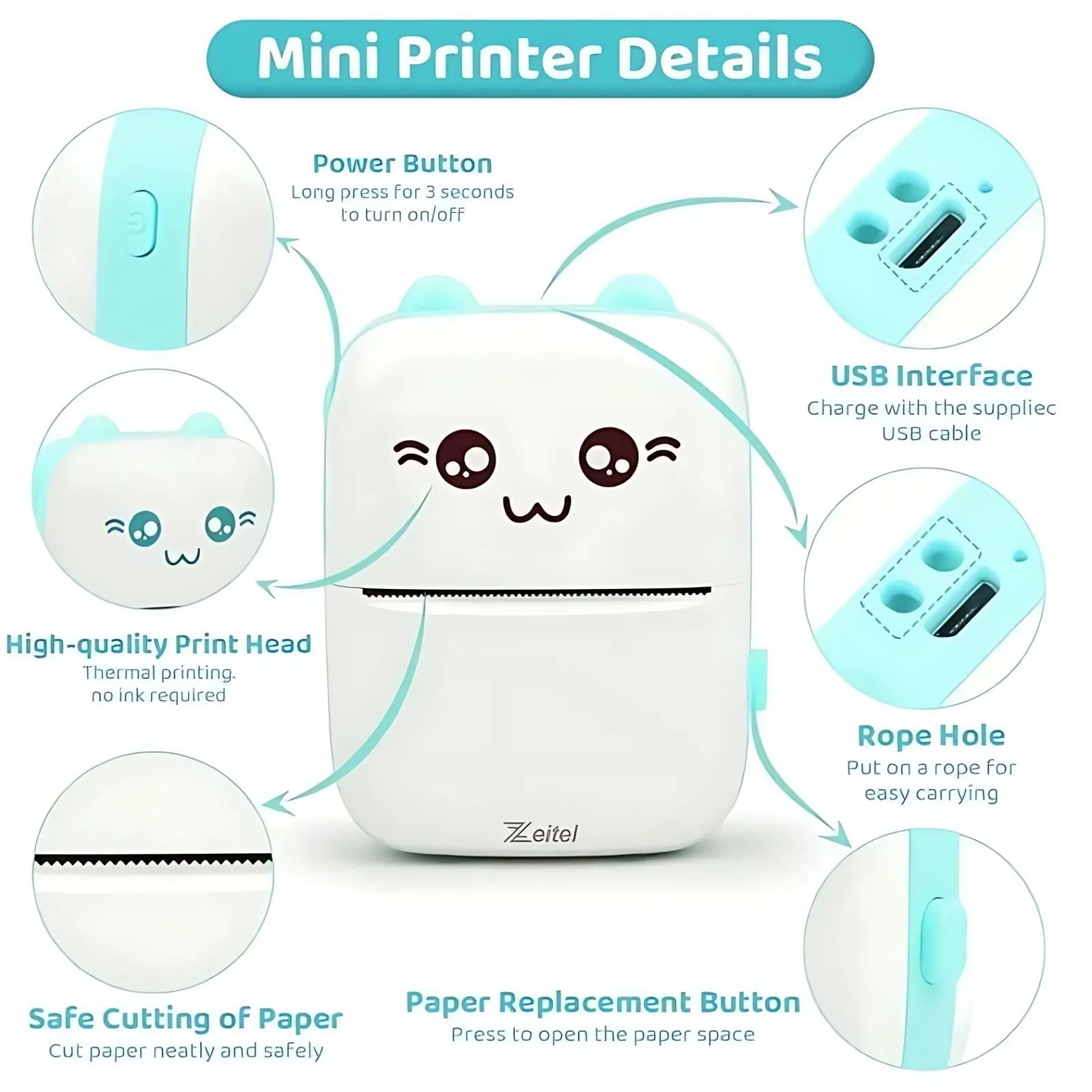 Portable Mini Thermal Printer