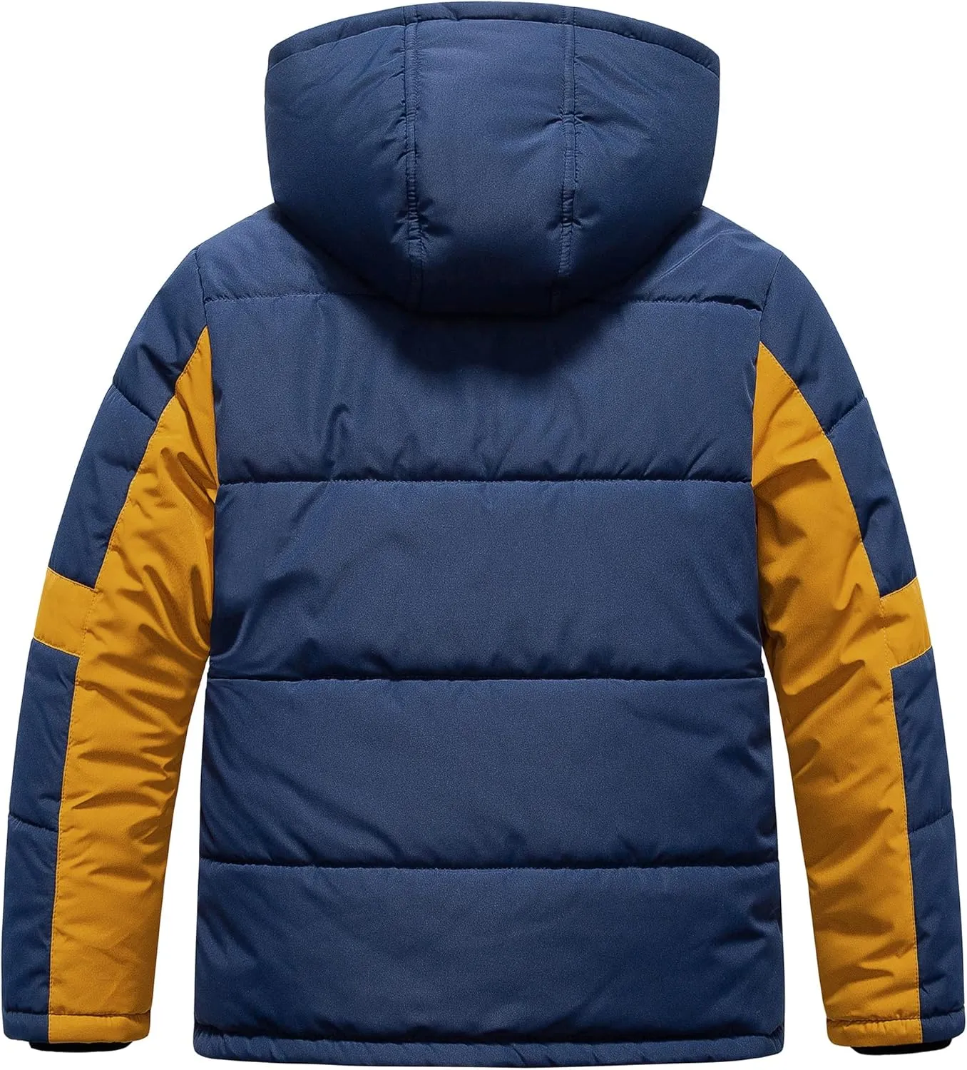Pursky Boy's Warm Winter Coat Water Resistant Sherpa Outerwear Puffer Jackets With Removable Furry Hood