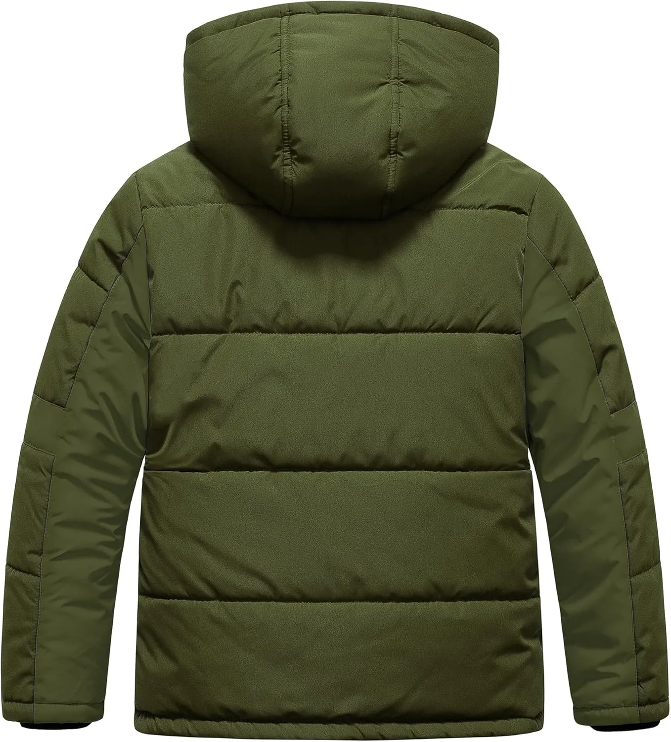Pursky Boy's Warm Winter Coat Water Resistant Sherpa Outerwear Puffer Jackets With Removable Furry Hood