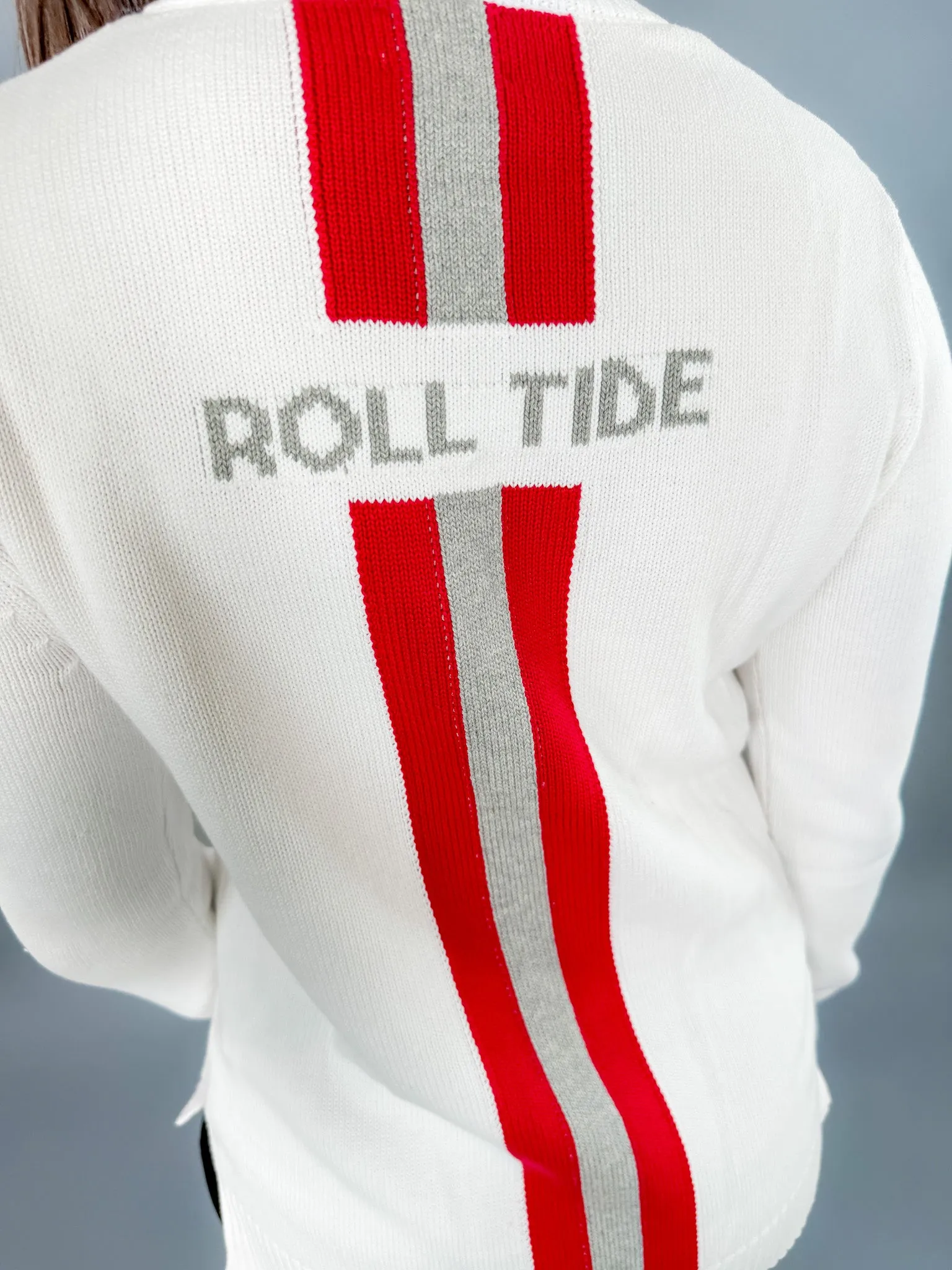 Roll Tide Elephant White Sweater