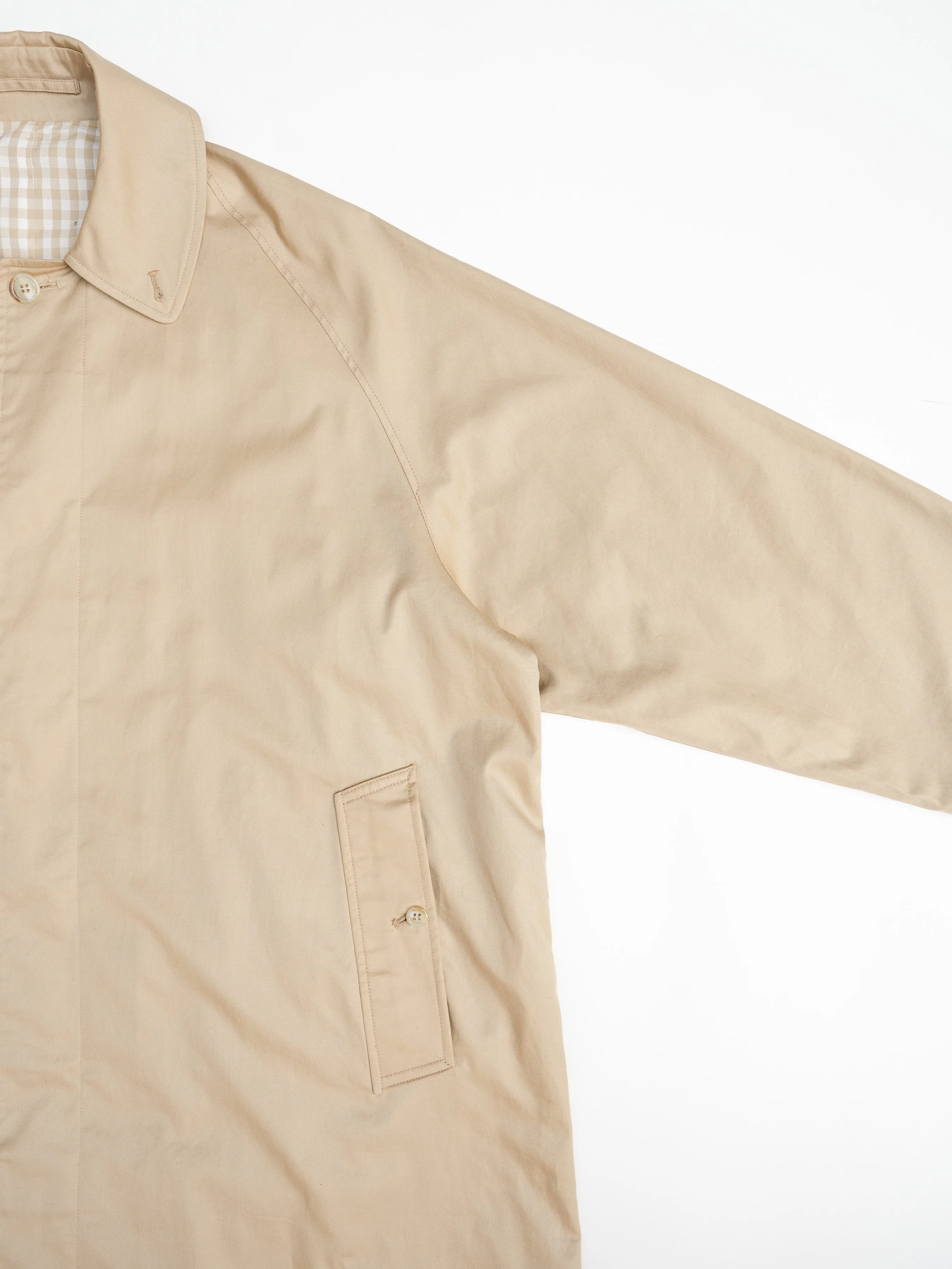 Single Raglan Coat - BEIGE
