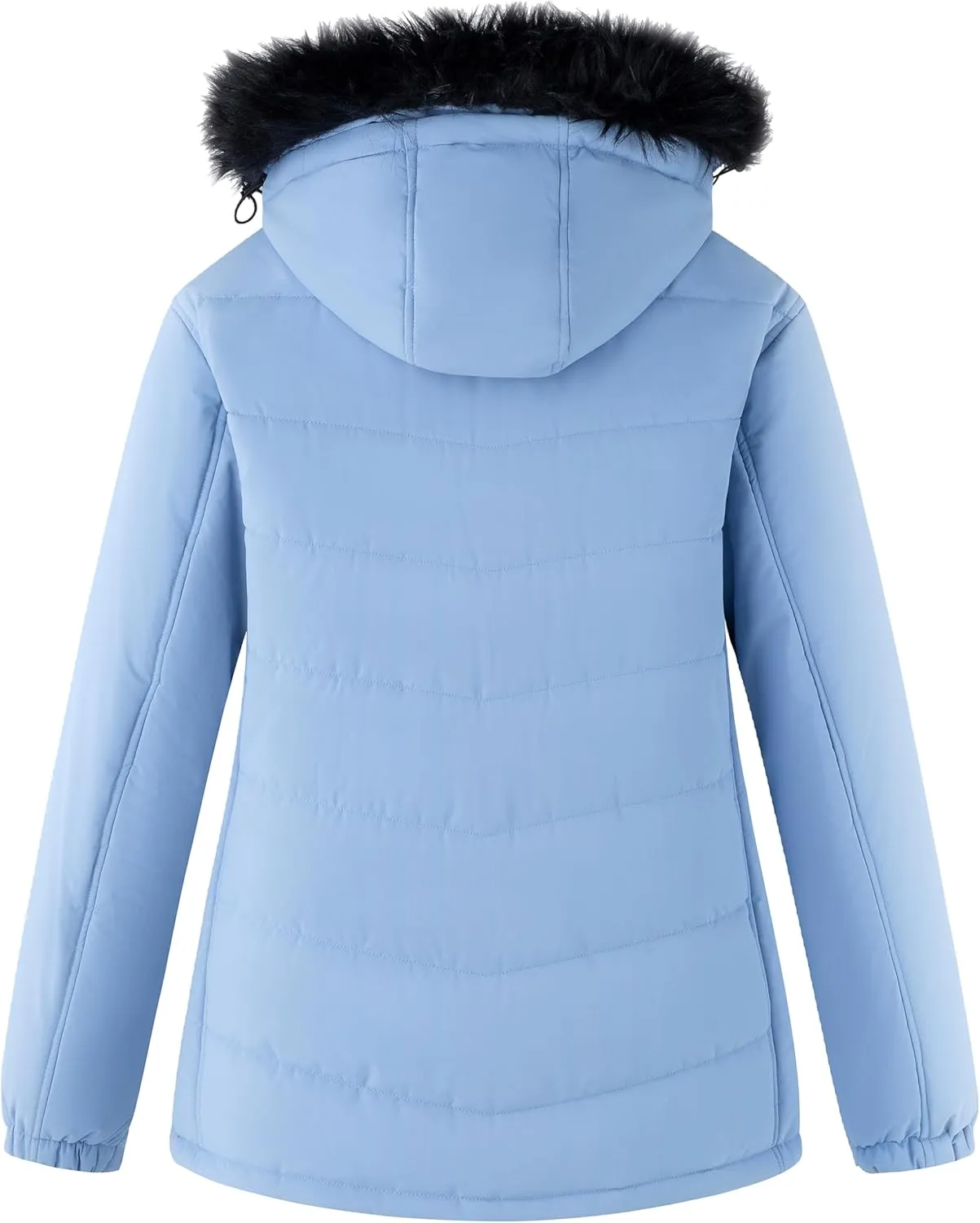 Skieer Women's Plus Size Ski Jacket Waterproof Warm Snow Winter Coat with Removable Hood